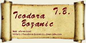 Teodora Božanić vizit kartica